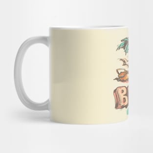 Beach Vibes Retro Vintage Holiday Art Mug